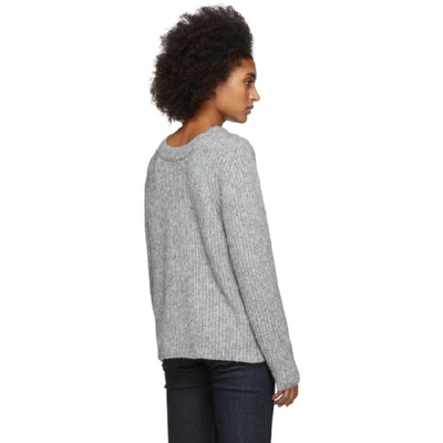 Shop Helmut Lang Grey Wool And Alpaca Ghost Sweater In Grey Melang