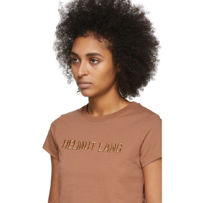 Shop Helmut Lang Tan Standard Baby T-shirt In Americantan