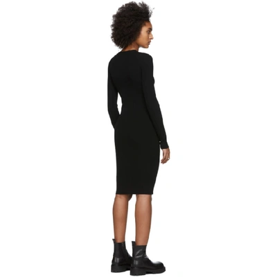 Shop Helmut Lang Black Raglan Dress