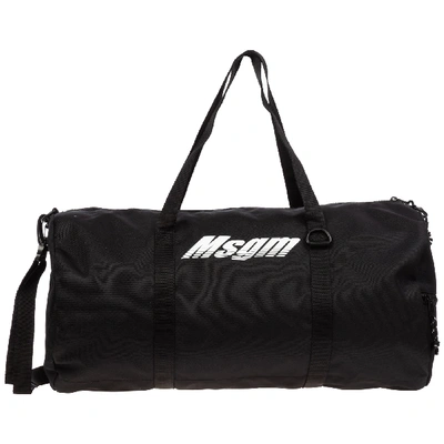 Shop Msgm Men's Fitness Gym Sports Shoulder Bag In Black