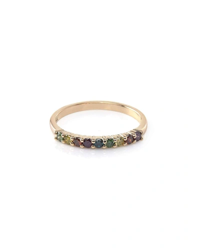 Shop Stevie Wren 14k Gold Rainbow Colored Diamond Ring