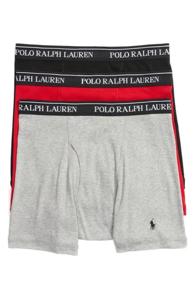 Shop Polo Ralph Lauren 3-pack Cotton Boxer Briefs In Andover He