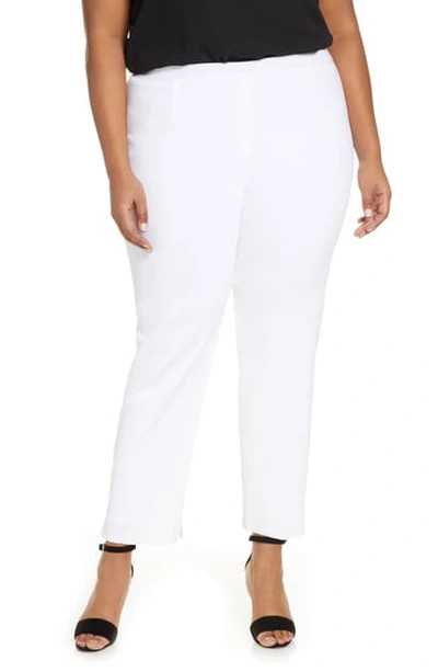 Shop Ming Wang Knit Ankle Pants In White