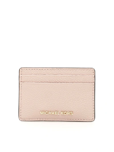 Shop Michael Michael Kors Jet Set Cardholder In Soft Pink (pink)
