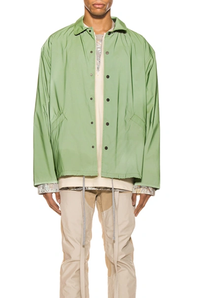 Shop Fear Of God Coaches Jacket In Army Iridescent