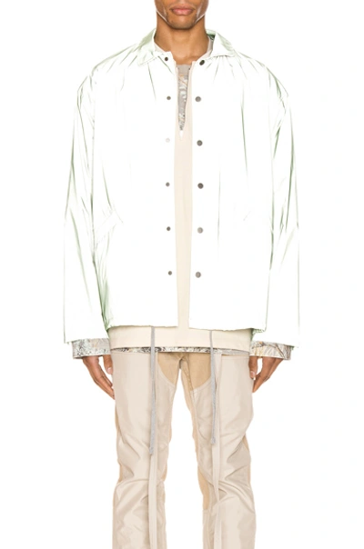 Shop Fear Of God Coaches Jacket In Army Iridescent