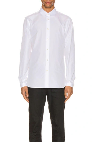 Shop Saint Laurent Poplin Shirt In White