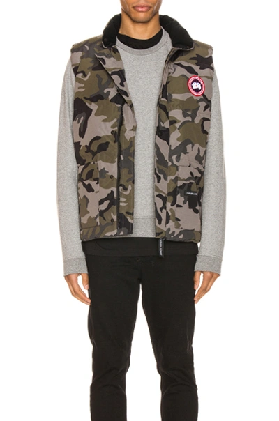 Shop Canada Goose Freestyle Crew Vest In Coastal Grey Camo