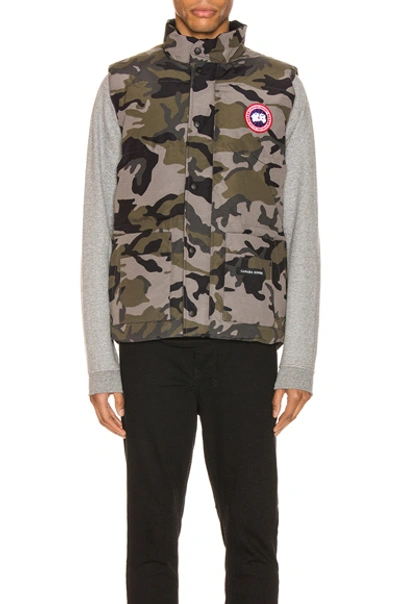 Shop Canada Goose Freestyle Crew Vest In Coastal Grey Camo