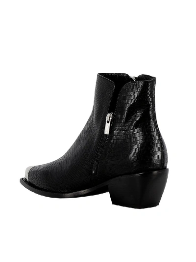 Shop Le Silla Black Leather Ankle Boots In Nero