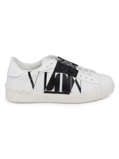 Shop Valentino Garavani Vltn Tape Low-top Sneakers In Black White