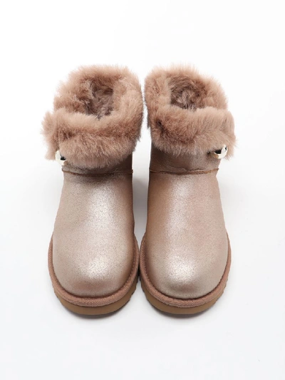 Shop Ugg Classic Fluff Pin In Antique Pearl