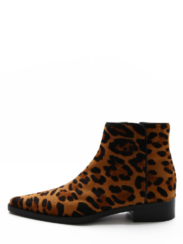 cheetah print chelsea boots