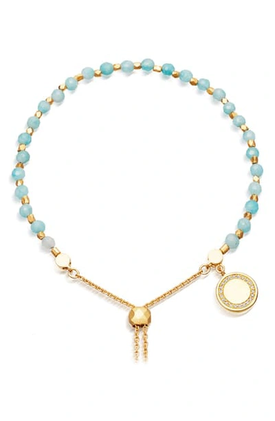 Shop Astley Clarke Cosmos Kula Bracelet In Duck Egg Quartz/yllw Gld