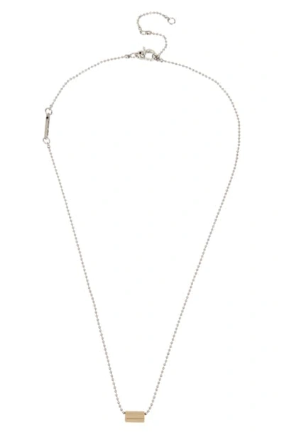 Shop Allsaints Ball Chain Pendant Necklace In Silver/ Gold