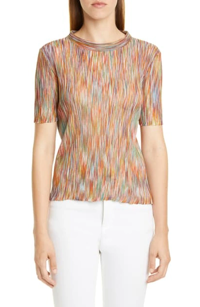 Shop Missoni Rib Cotton Blend Top In Multi