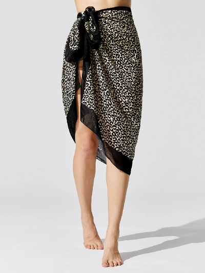 Shop Solid & Striped Pareo In Leopard