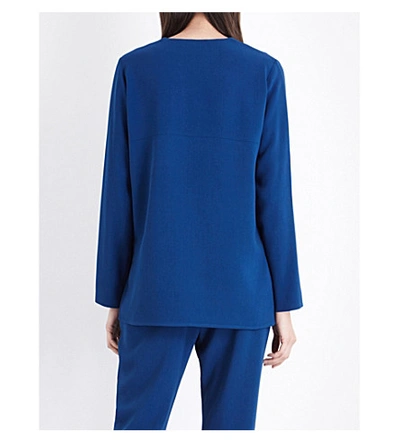 Shop Stella Mccartney Arlesa Stretch-crepe Top In Petrol