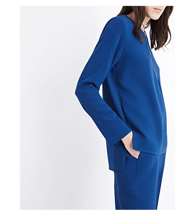 Stella Mccartney Arlesa Stretch-crepe Top In Petrol