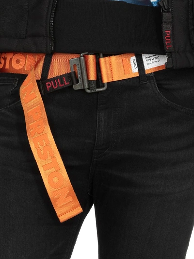 Shop Heron Preston Kk Tape Belt In Orange Orange