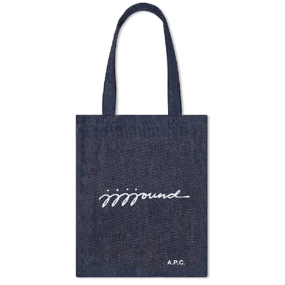 Shop Apc A.p.c. X Jjjjound Tote Bag In Blue