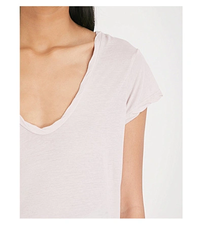 Shop James Perse V-neck Cotton-jersey T-shirt In Rinse