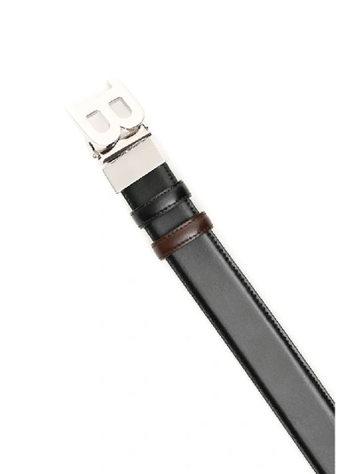 Shop Bally Reversible B Buckle Belt In Black (black)