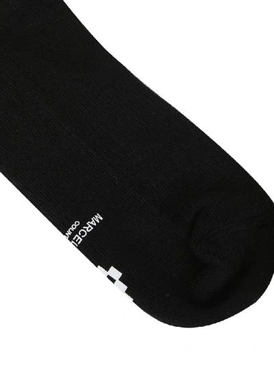 Shop Marcelo Burlon County Of Milan Cross Long Socks In Nero