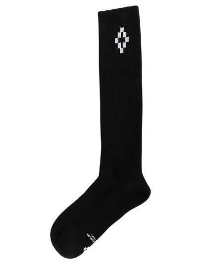 Shop Marcelo Burlon County Of Milan Cross Long Socks In Nero