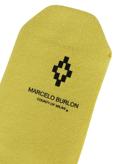 Shop Marcelo Burlon County Of Milan Escape Cross Short Socks In Zp