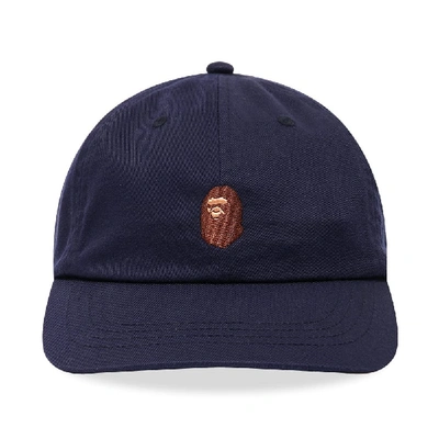 Shop A Bathing Ape Ape Head Embroidered Panel Cap In Blue