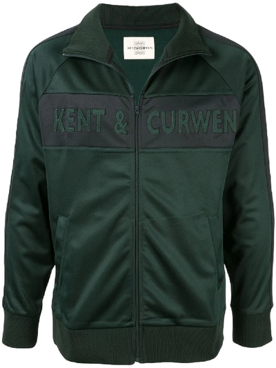 Shop Kent & Curwen Funnel-neck Logo Jacket In Green