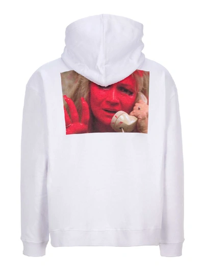 Shop Raf Simons Xanthophobic Hoodie In White