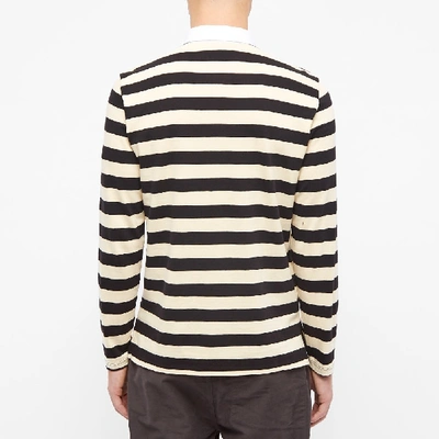 Shop Barena Venezia Barena Saraca Striped Rugby Shirt In Black