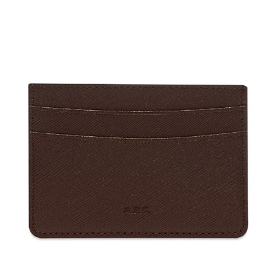 Shop Apc A.p.c. Andre Card Holder In Brown