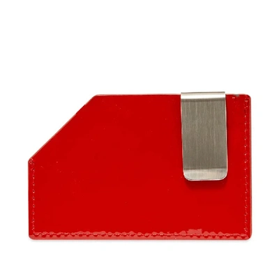 Shop A-cold-wall* Die Cut Patent Card Holder In Red