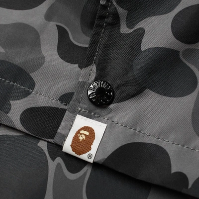 Shop A Bathing Ape Abc Camo Relaxed Coach Jacket In Black