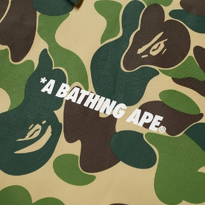 Shop A Bathing Ape Abc Camo Relaxed Coach Jacket In Green