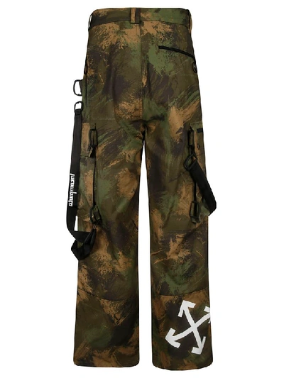 Shop Off-white Trousers In Camo