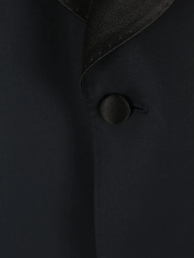 Shop Tom Ford Tuxedo Suit In Dark Blue + Black