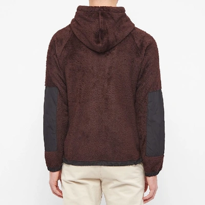 Shop Norse Projects Tycho Sherpa Popover Fleece Hoody In Red