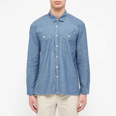 Shop Albam Carpenter Overshirt In Blue