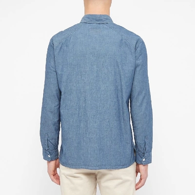 Shop Albam Carpenter Overshirt In Blue