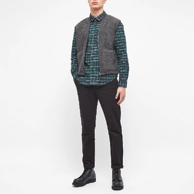 Shop Albam Checked Craft Shirt In Green