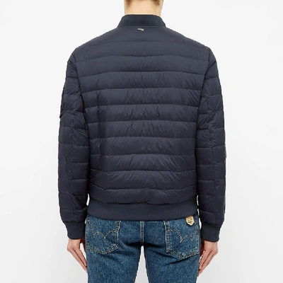 Shop Polo Ralph Lauren Down Filled Bomber Jacket In Blue