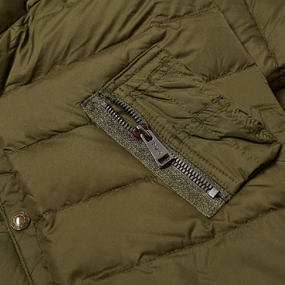 Shop Polo Ralph Lauren Down Filled Bomber Jacket In Green