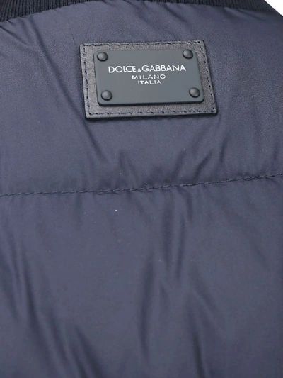 Shop Dolce & Gabbana Down Jacket In Blu