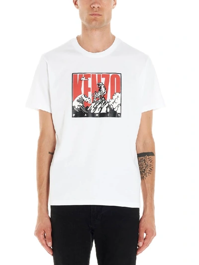Shop Kenzo Tiger Mountain T-shirt In White