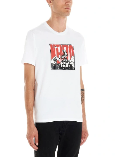 Shop Kenzo Tiger Mountain T-shirt In White