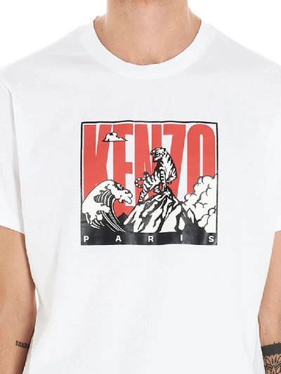 Shop Kenzo Tiger Mountain T-shirt In White